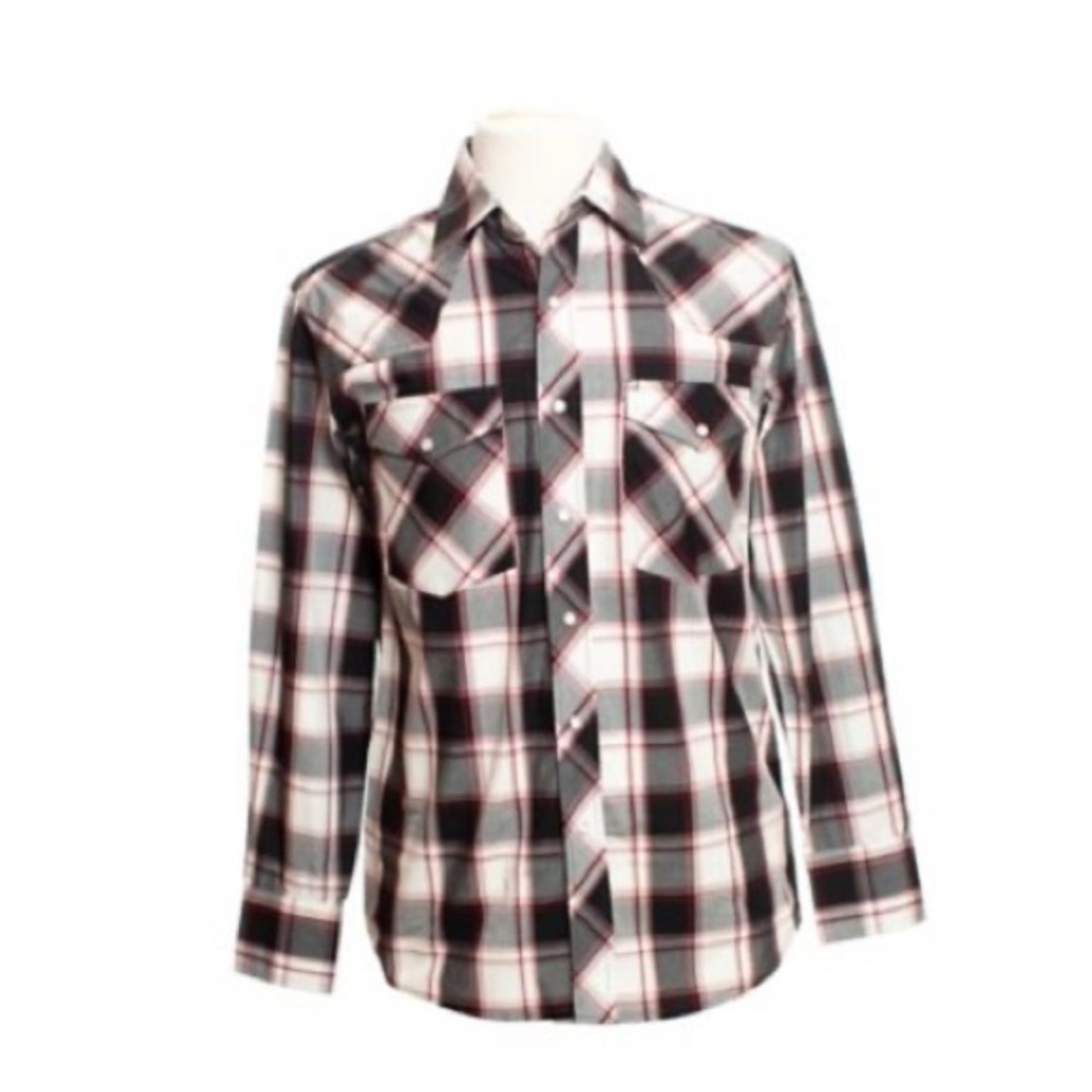 Men’s Red, Black and White Western Dress Shirt